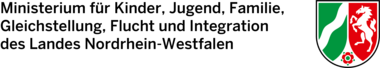 LOGO: Ministerium f&uuml;r Kinder, Jugend, Familie, Gleichstellung, Flucht und Integration des Landes Nordrhein-Westfalen